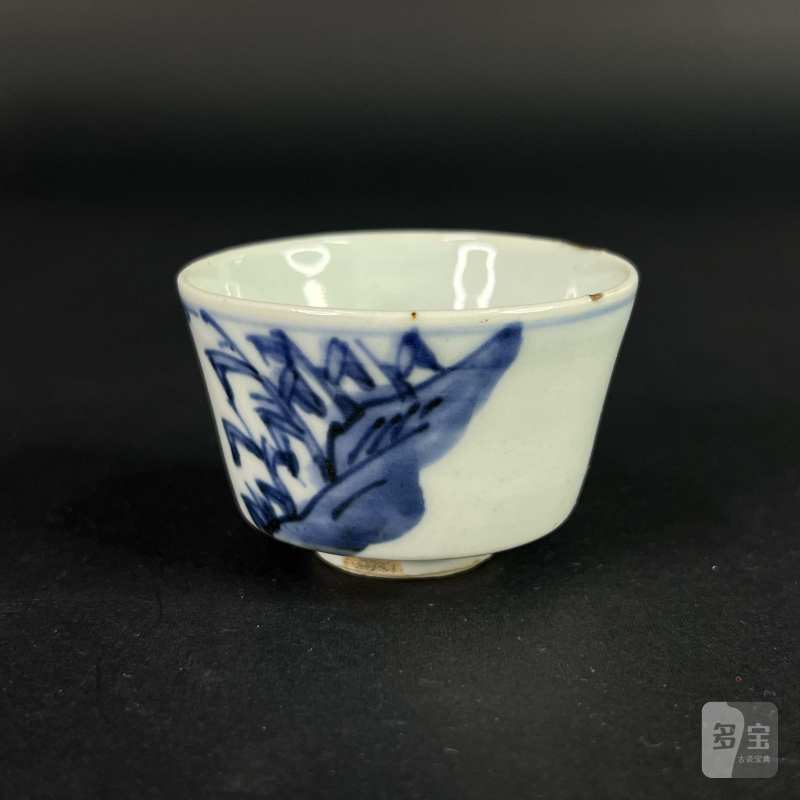 明 青花花鸟纹杯 - 图3